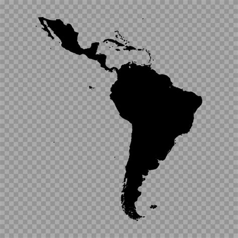 Transparent Background Latin America Simple map 25844158 Vector Art at ...