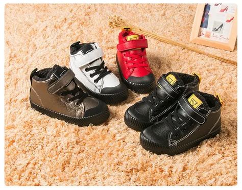 Children winter shoes kids warm waterproof anti skid sneakers boys ...