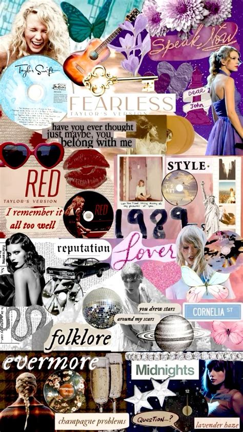 Taylor swift lyrics collage – Artofit