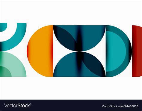 Colorful Circle Abstract Background Minimal Vector Image