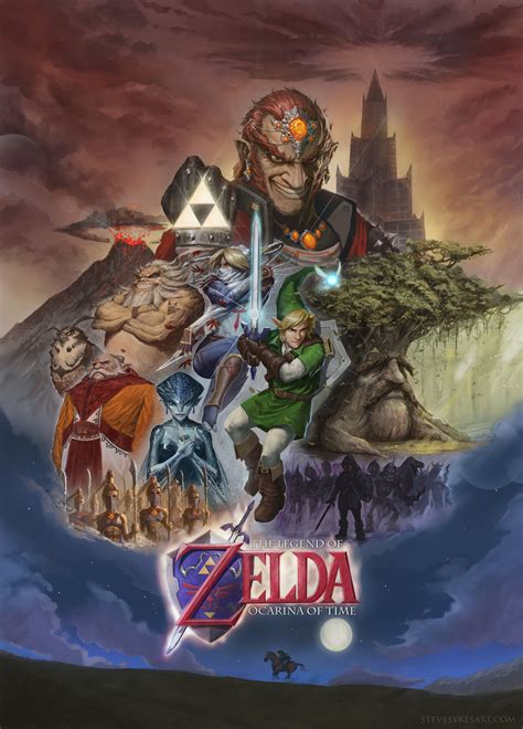 [oot] Finally Finished This Ocarina Of Time Poster I Ve Been Doing As A Bit Of A Quarantine