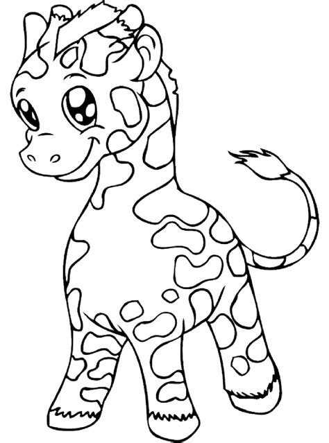 Pretty Giraffe Giraffe Coloring Pages For Kids