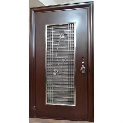 Brown Modular Mild Steel Safety Door For Home At Rs Piece In