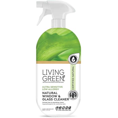 Glass And Surface Cleaner Certified Natural Ultra Sensitive Low Alle Livinggreen