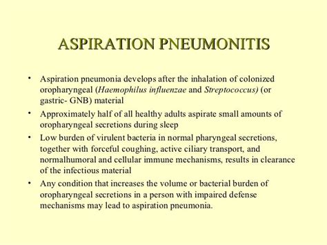 Aspiration Pneumonia Diagram