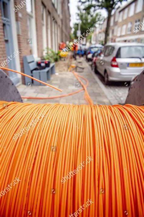 Kpn Employees Laying Fiber Optic Cables Editorial Stock Photo - Stock ...