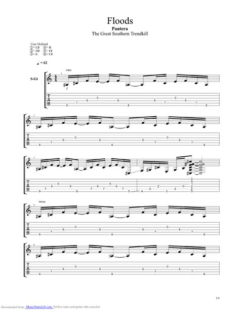 Floods Guitar Pro Tab By Pantera