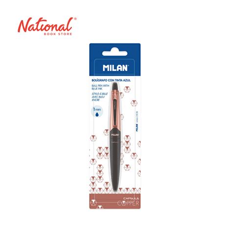 Milan Capsule Copper Ballpoint Pen Retractable In Blister Pack 1 0mm