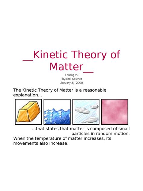 Kinetic Theory of Matter | Matter