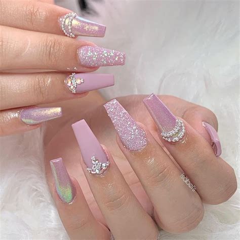 Pin By Tonnia Kyerra On Nail Inspo Nails Design With Rhinestones