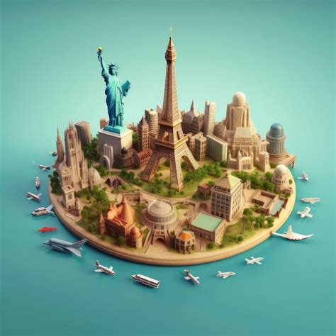 Premium AI Image | Travel design concept