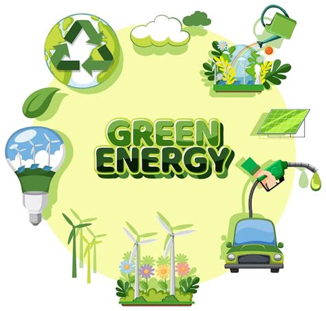 Premium Vector Green Energy Logo Banner Vector