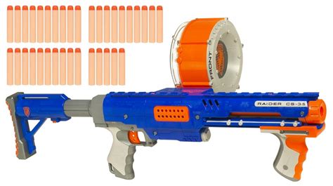 Nerf N Strike Raider Rapid Fire Cs 35 Dart Blaster Blue Toys And Games