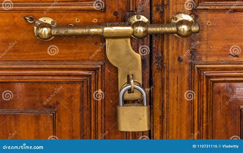 Old Fashioned Locks Bolt Door Stock Photo Image Of Home Doorknob