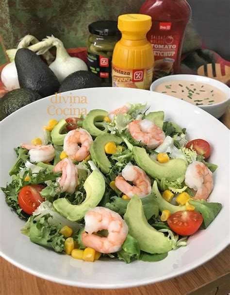 Ensalada De Aguacate Y Gambas Divina Cocina