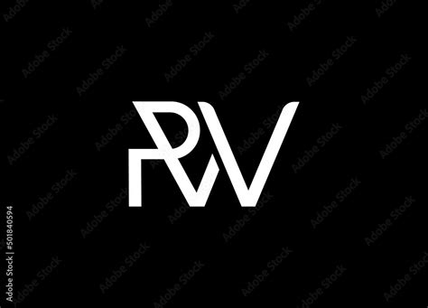 Initial Rw Letter Logo With Creative Modern Business Typography Vector