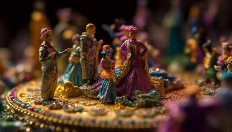 Premium AI Image | Colorful figurines symbolize spirituality in Indian culture generated by AI