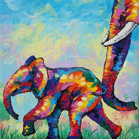 Lovely Baby Elephant Art - Original Art Online For Sale