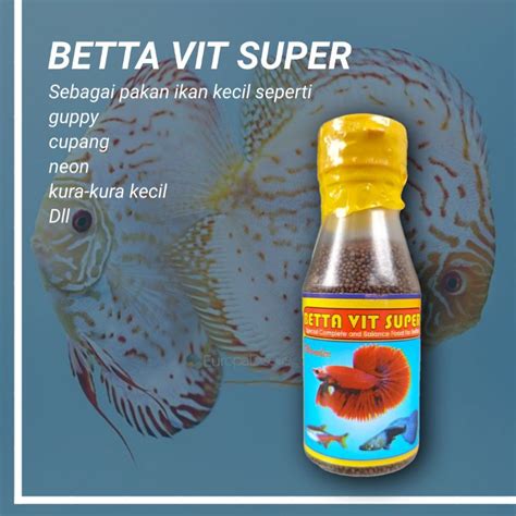 Jual Pakan Ikan Bettavit Betavit Super Makanan Ikan Cupang Guppy Molly