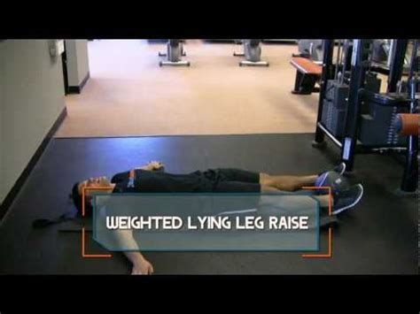 Weighted Lying Leg Raise | Exercise.com