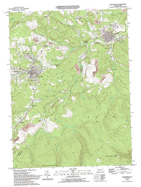 Houtzdale Topographic Map Scale Pennsylvania