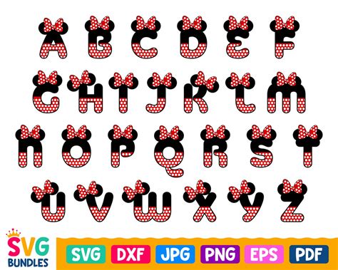 Free Printable Minnie Mouse Alphabet Letters