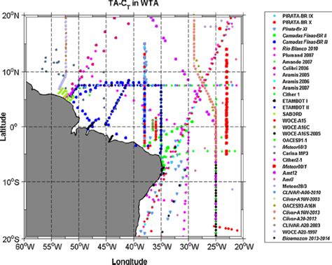 Track Of The Cruises Used In This Study With The Location Of The C T