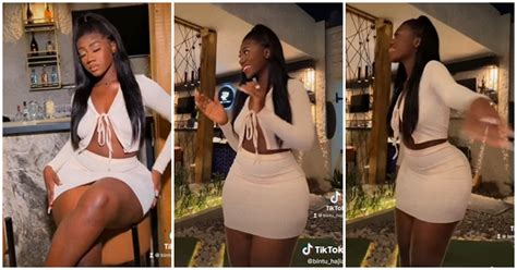 Hajia Bintu Beautiful Tiktoker Visits Restaurant In Beautiful Dress And Makeup Shows Off Dance