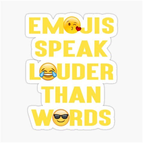 Emojis Speak Louder Than Words Sticker For Sale By NinjaKlee Redbubble