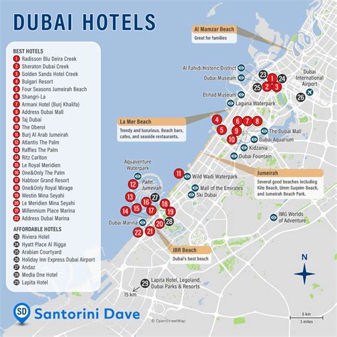 Dubai Hotel Map Best Areas Neighborhoods Places To Stay