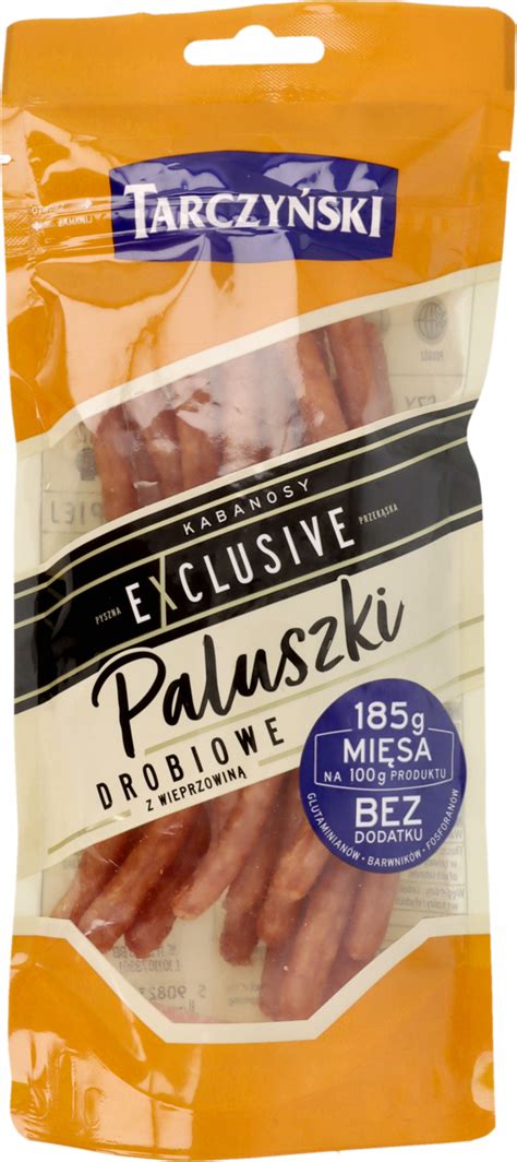 TARCZYŃSKI kabanosy paluszki drobiowe z wieprzowiną 95 g Drogeria