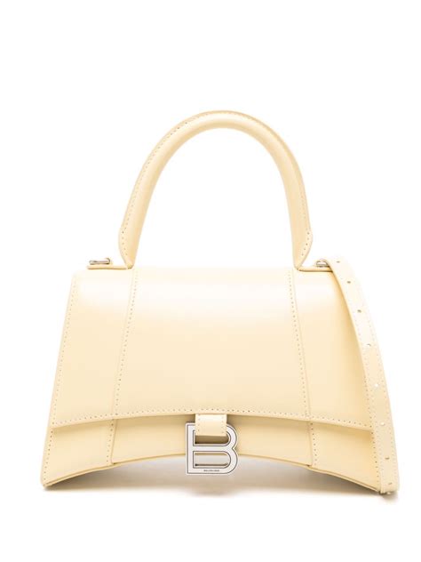 Balenciaga Small Hourglass Tote Bag Yellow Farfetch Uk