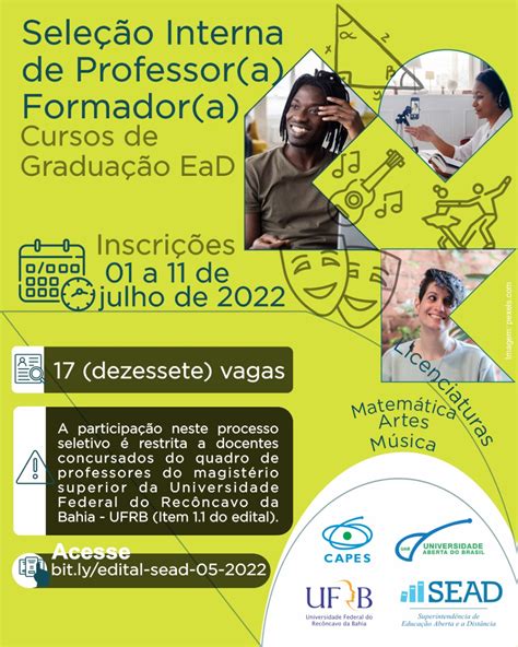 Processo Seletivo Interno De Professor Formador 2022 1 Licenciaturas