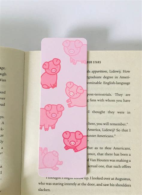 Pig Bookmarks Bookmark Gift Pastel Bookmarks Books Etsy UK Bookmark