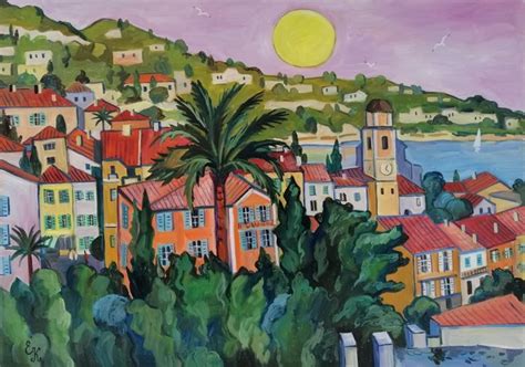 Elena Khmeleva Vue De Villefranche Sur Mer Sur La Catawiki