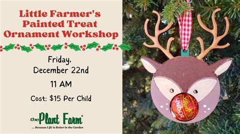 Little Farmers Painted Treat Ornament Workshop 11 Am Friday December