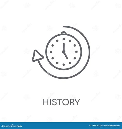 History Linear Icon Modern Outline History Logo Concept On Whit Vector