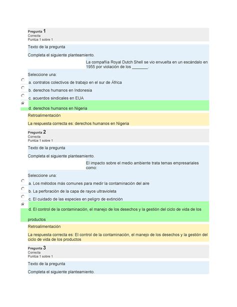 Responsabilidad Social Y Corporativa Pregunta Correcta Punt A