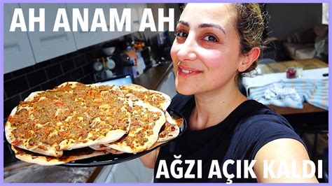 Annem Ve Yengem Ile Tarif Keyfi 😂 Bi Lahmacun Yaptim öve öve Bitiremediler 🙏🏼 ️ Günlük Vlog