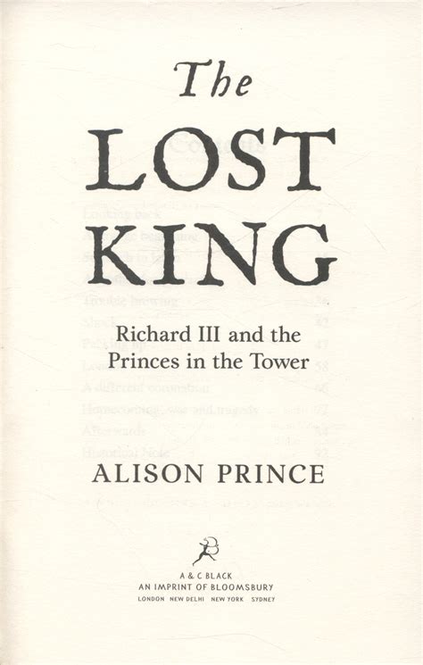 The Lost King Richard Iii And The Princes In The Tower By Prince