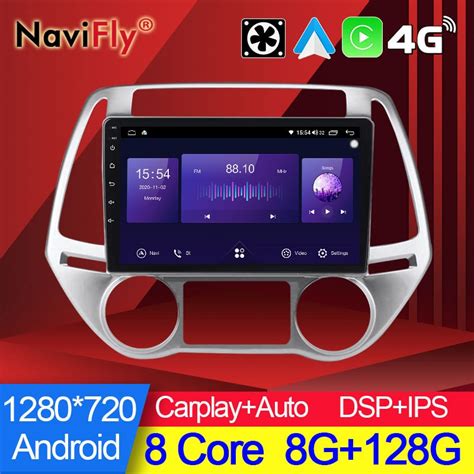 Navifly 안드로이드 올인원 지능형 시스템 현대 I20 Pb 2012 2013 2014 카플레이 Dsp Bt 7862c