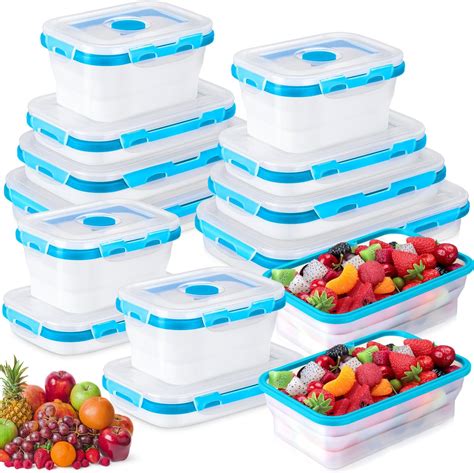 Amazon Dandat 12 Pieces Collapsible Food Storage Containers