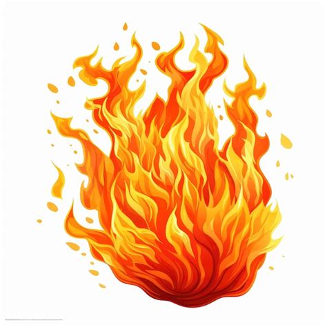 Premium Photo Burning Imagination Mesmerizing Flames Clip Art On A