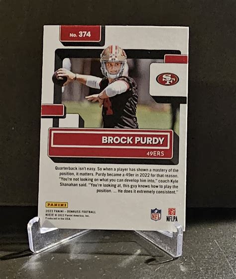 2022 Panini Donruss Rated Rookie 374 Brock Purdy RC EBay