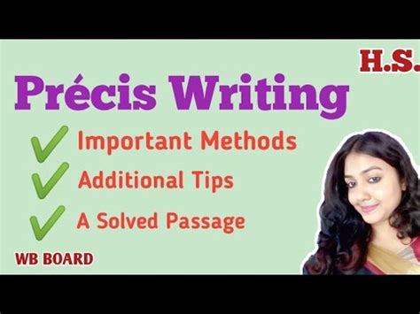 Précis Writing Important Rules with Additional Tips CLASS 12 WB