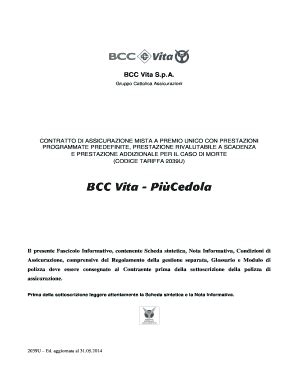 Compilabile Online Bccsanmarzano Contratto Di Assicurazione Mista A