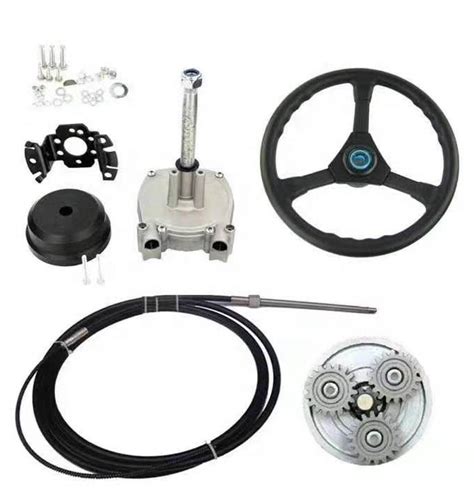 16 Ft Planetary Gear Outboard Marine Steering System Boat Steering Kit