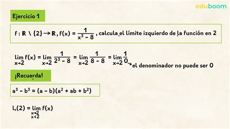 Aplicando límites laterales Ejercicios Matemáticas 2 Bachillerato