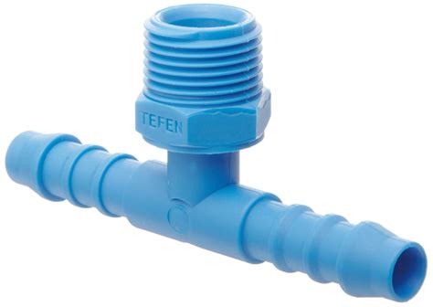 Tefen Nylon 66 Hose Fitting Tee Adapter Blue 4 Mm Hose ID X 1 4