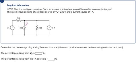 Solved Required Information NOTE This Is A Multi Part Chegg